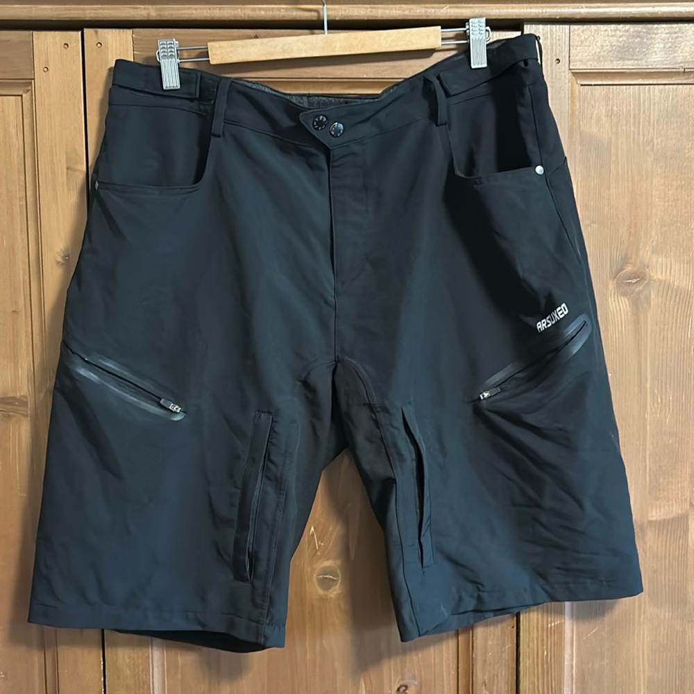 Men's Black Arsuxeo Bike Shorts, Black size: XL